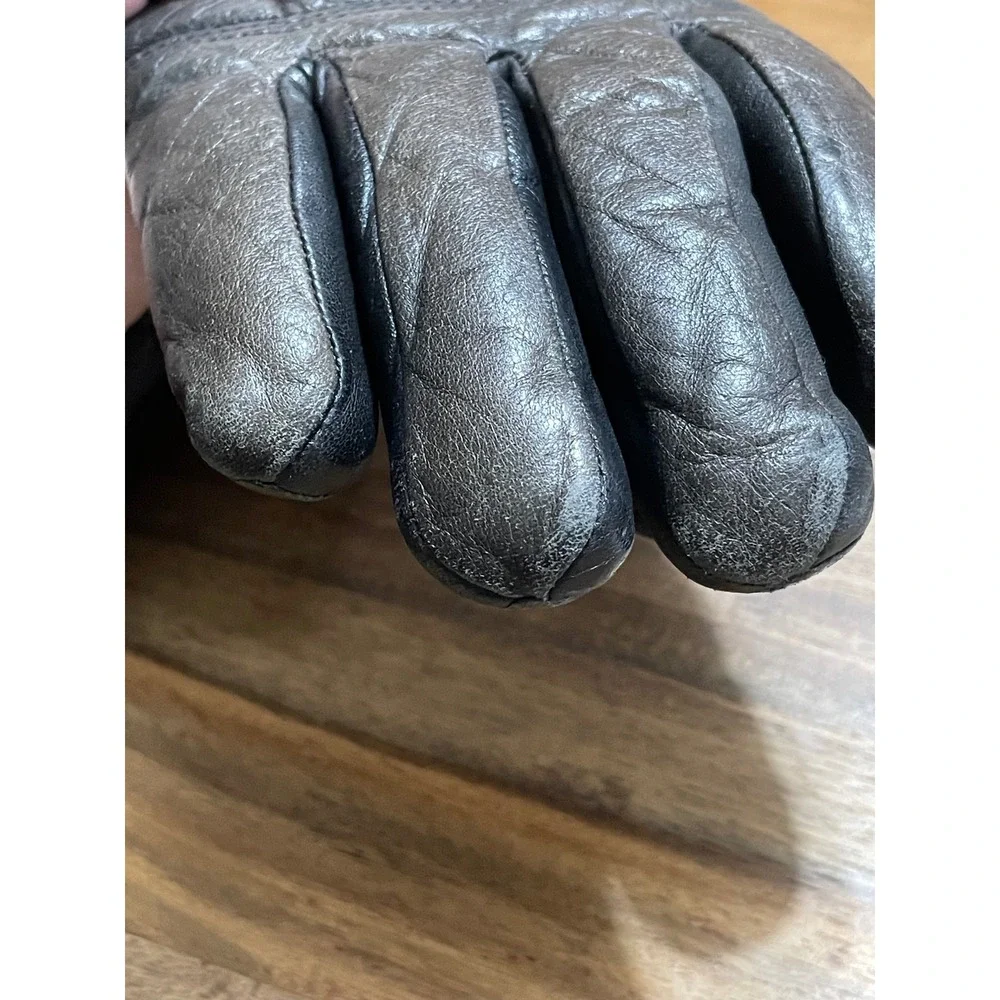 Conroy Ladies Leather Gloves Zipper Lined Size S Vintage 80's Made in Japan